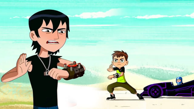 ben10少年骇客:田小班与凯文在沙漠里决斗!