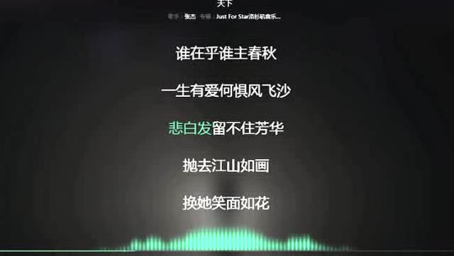 天下 张杰 2008年度热播歌曲 动态歌词