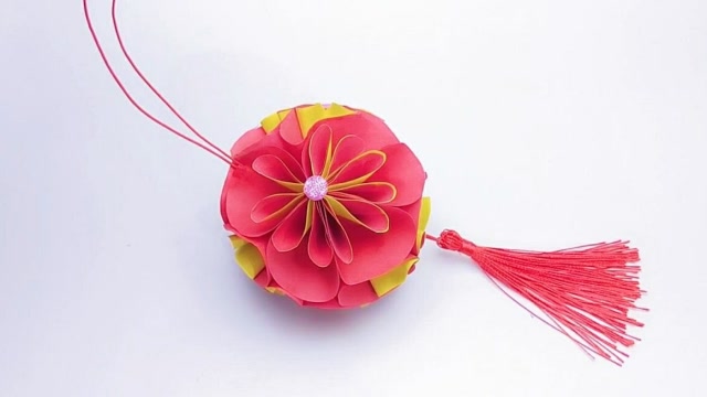 中秋节樱花灯笼折纸,孩子的手工作业不愁了,交上去老师夸漂亮