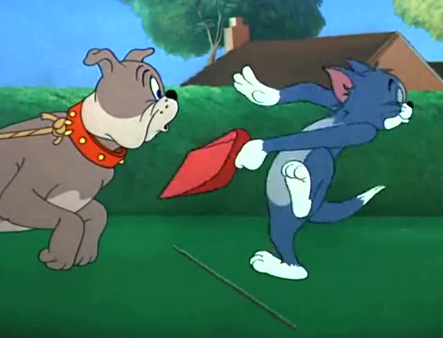 猫和老鼠:狗狗突然抱住了汤姆,吓得汤姆的衣服都脱了