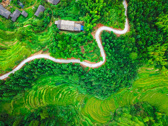 航拍江西万载县三兴镇自然村落,风景太美!看看有没有你家