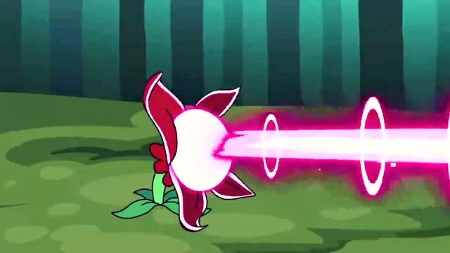 植物大战僵尸:红针花和僵尸爷爷的激光波对拼