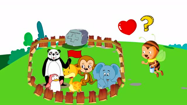 小动物们都被关进了栅栏,大家能帮小蜜蜂一起来救它们吗