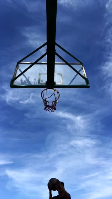 天空下的篮球真的太美了