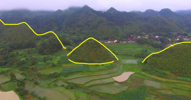 此地飞龙吐珠地罕见龙穴头戴将军帽的风水宝地