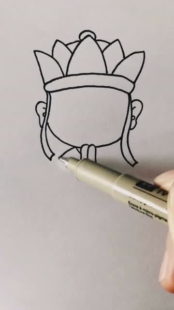 西游记 唐僧简笔画 儿童画 马克笔上色