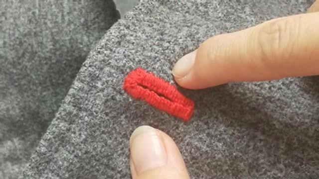手工锁扣眼针法,简单好看,一学就会,什么色衣服用什么色线锁边