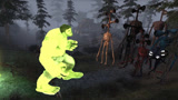【GMOD】大动画：单挑七种与众不同的警笛头，绿巨人能赢吗？