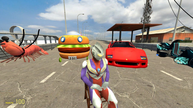 迪迦奥特曼在赛道上开车,看一下什么车那么厉害