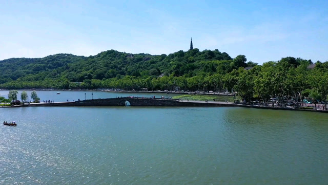 航拍杭州西湖保叔塔断桥#旅行vlog