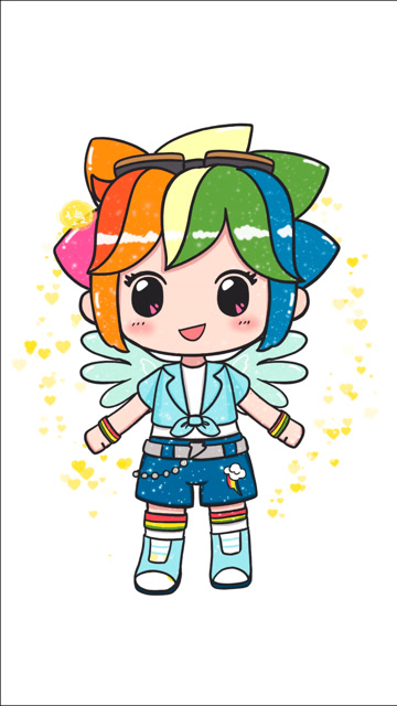 迷你世界小马宝莉 云宝女孩 简笔画 超萌萌云宝