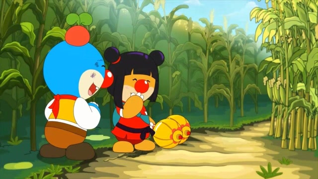 摩尔庄园:就在丫丽冲入火焰时,乐乐变身为乐乐侠将库拉打败