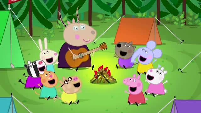 小猪佩奇:露营真有趣,可以体验户外生活,还有篝火晚会