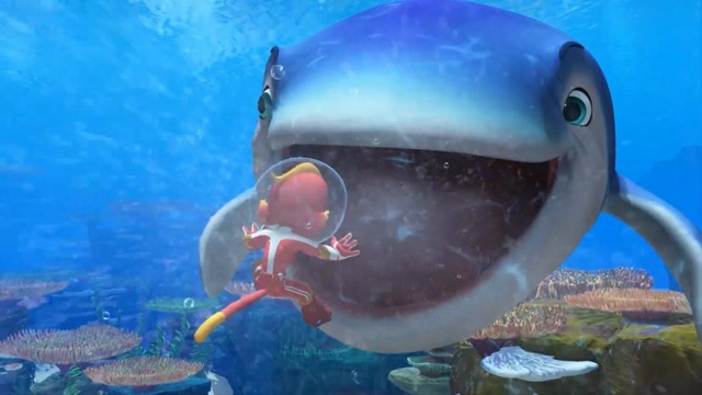 宇宙护卫队:闪电唱儿歌,蓝鲸宝宝一高兴就喷水!