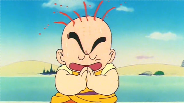 光头克林正在比赛,悟空的一句话,竟让他长出头发!搞笑动漫