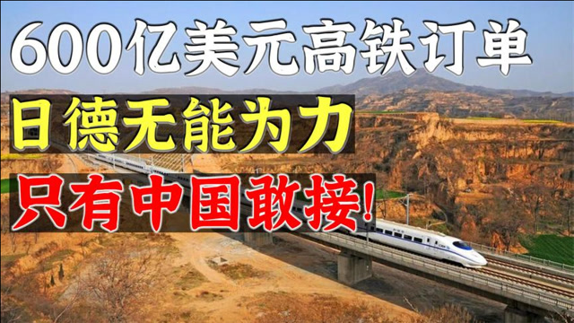 600亿美元订单, 除了中国全世界无人敢接,麦麦高铁彰显我国实力