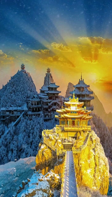 老君山雪景