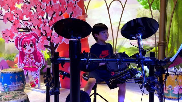 升声琴行周末小舞台架子鼓---聪聪