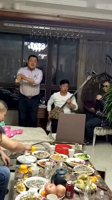 陕北说书李保平给李强暖房说书助兴_超清