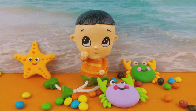 大头儿子创意diy海边奇遇记 培乐多彩泥超轻粘土做手工过家家