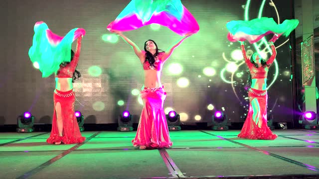 肚皮舞《恋人心》纱巾舞 唯美风 3人舞蹈