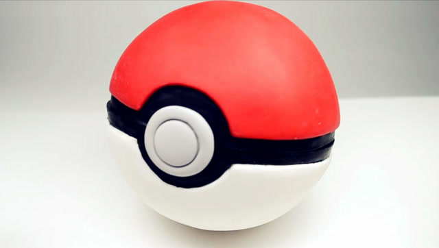 diy创意手工粘土软陶手工制作游戏《口袋妖怪》中的精灵球