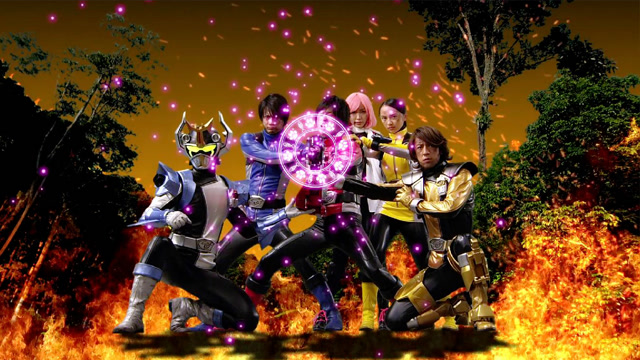 特命战队gobusters合体为巨能机器人秒掉机械帝国军团怪物