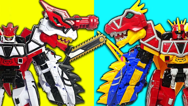 酷,恐龙玩具合体成超级机器人