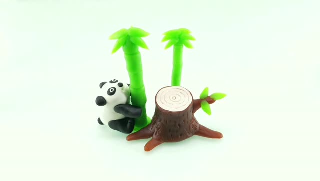 国宝熊猫 面人视频 面塑视频