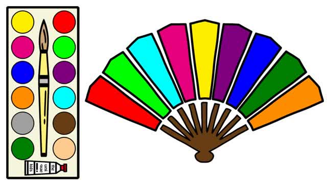 儿童简笔画:画画可爱的扇子