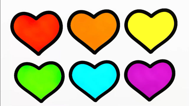 彩色爱心简笔画儿歌