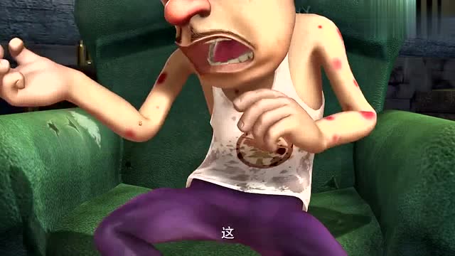 熊出没:光头强挠痒痒,没想到百年大树都要被蹭塌了