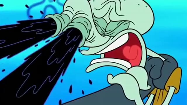 飞在天上喷着墨汁的章鱼,就像一台洒农药的机器!