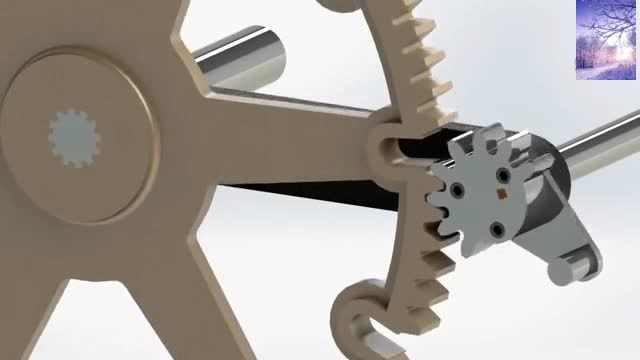 间歇性齿轮传动机械结构,看看是如何运行的?