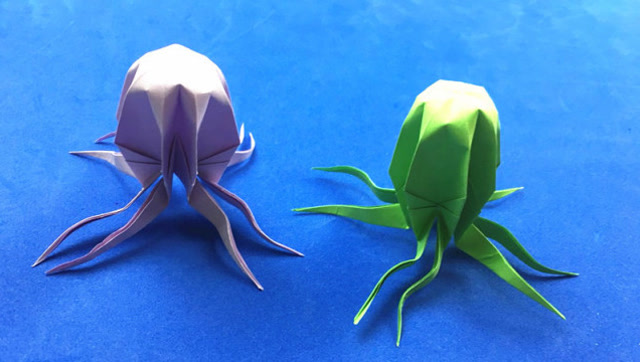 一张纸居然能折出这么可爱的立体小章鱼,送给孩子能玩儿半天!