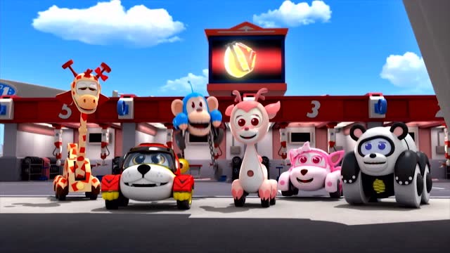 布隆家族动画片皮皮说是我们的团队精神成功了终于赶走了摩托党