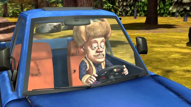 熊出没:天气不错,光头强开着小汽车又来森林啦!