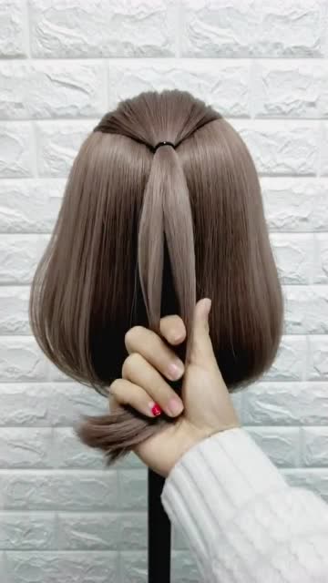 短发鱼骨辫详细教程,学会了记得关注哦