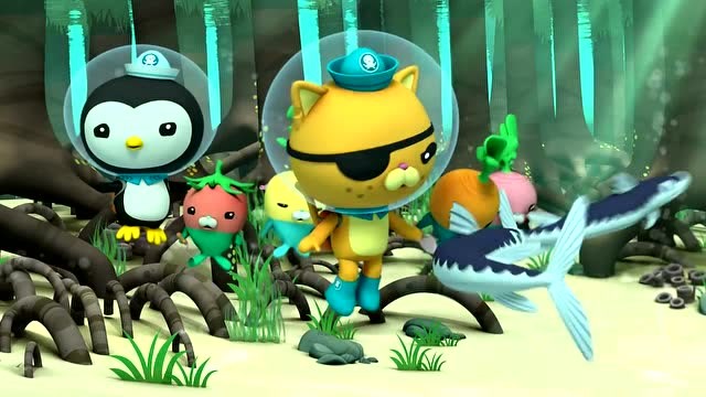 海底小纵队;呀,大家再次被一群梭鱼袭击了