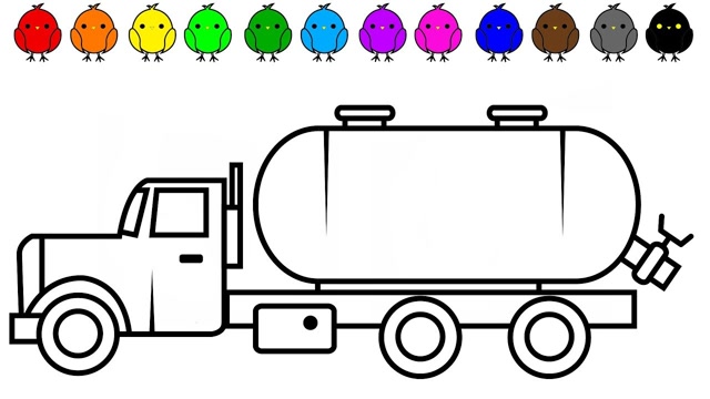 儿童简笔画油罐车图片