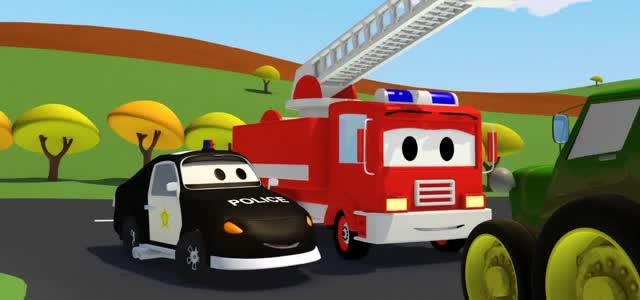 汽车城之警车和消防车第3集推土机