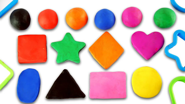 用培乐多彩泥认识正方形等8种形状