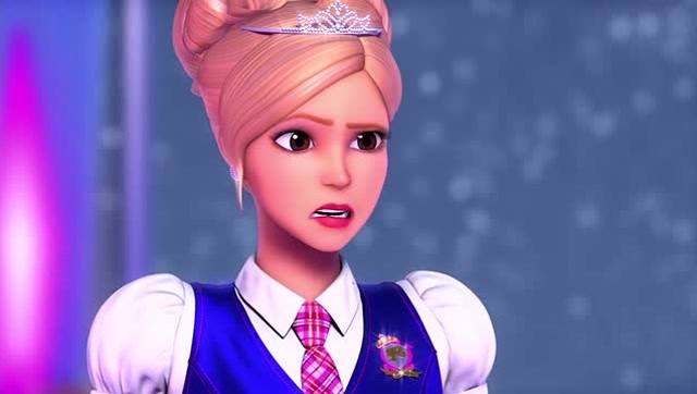 《芭比之公主学院》布苹尔与尼可的舞真特别,同学的气氛全被调动了