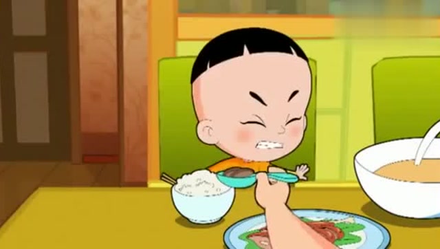 大头儿子不吃饭,围裙妈妈却要用武力来解决!