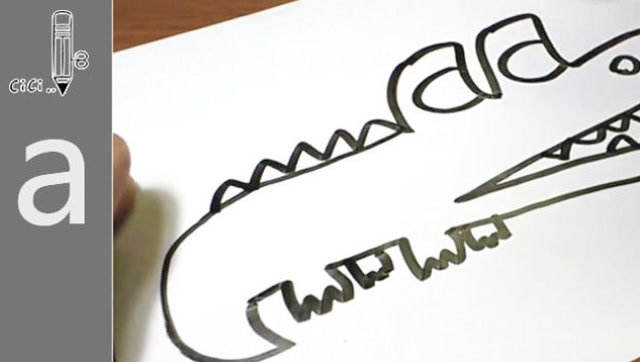 cici简笔画鳄鱼怎么可能是字母变的呢