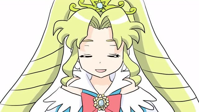 《巴啦啦小魔仙之飞越彩灵堡》面带微笑的彩俐公主卡通简笔画