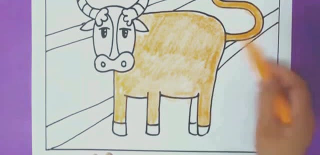 超简单卡通动物简笔画教程:几分钟就学会画出创意老水牛