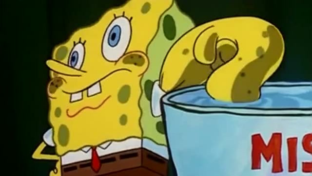 海绵宝宝:海绵宝宝的吸水表演,章鱼哥很不屑