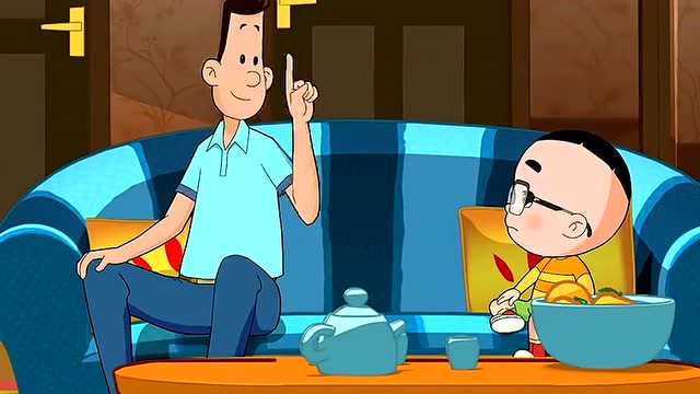 大头儿子吃了辣椒酱后喷火了,小朋友保护好视力太重要了