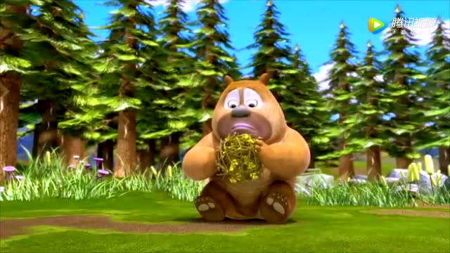 熊出没熊熊乐园:熊二玩藤球和弹珠好倒霉啊,好伤心!